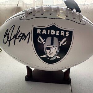 Bo Jackson signed Las Vegas LA Raiders autographed full-size football w/COA 871